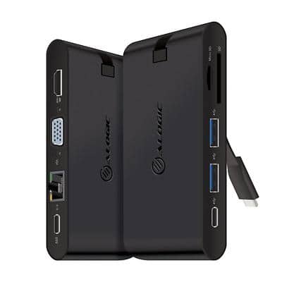 Alogic UCTDPRO1 Travel Dock Pro With Power Delivery 12cm Black USB-C