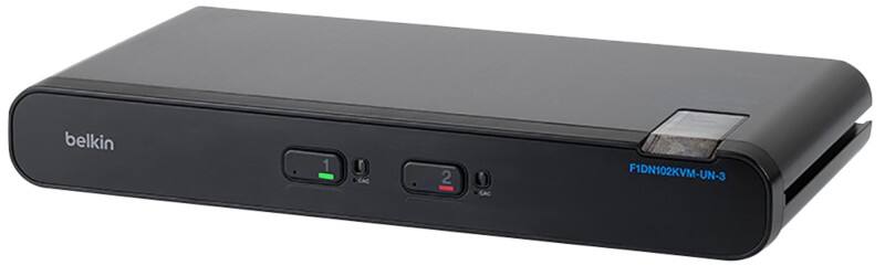 Belkin Universal Secure KVM Switch F1DN102KVM-UN-3 Black