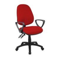 Unbranded Operator Chair Permanent Contact Fixed Armrest Burgundy 115 kg Vantage 100