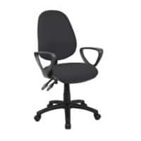 Unbranded Operator Chair Permanent Contact Fixed Armrest Charcoal 115 kg Vantage 100