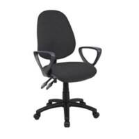 Permanent Contact Backrest Task Operator Chair Fixed Arms Vantage 100 Charcoal Seat Without Headrest High Back