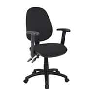 Task Operator Chair Height Adjustable Arms Vantage 100 Black Seat Without Headrest High Back