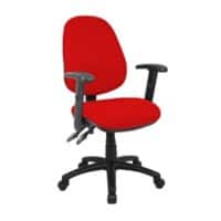 Permanent Contact Backrest Task Operator Chair Height Adjustable Arms Vantage 100 Red Seat Without Headrest High Back