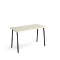 Rectangular A-frame Desk White Wood/Metal A-Frame Legs Charcoal Sparta 1200 x 600 x 730mm
