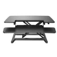 Height Adjustable Desk Converter Black Wood Sora 880 x 385 x 120-505mm