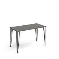 Rectangular Hairpin Desk Onyx Grey Wood/Metal Hairpin Legs Black Tikal 1200 x 600 x 730mm