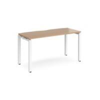 Rectangular Single Desk Beech Wood Straight Legs White Adapt II 1400 x 600 x 725mm