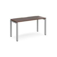 Home Office Single Desk Rectangular Walnut 4 Feet 1,400 (W) x 600 (D) x 725 (H) mm Wood