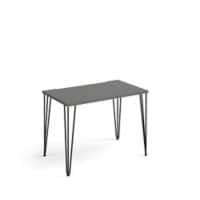 Rectangular Hairpin Desk Onyx Grey Wood/Metal Hairpin Legs Black Tikal 1000 x 600 x 730mm