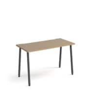Rectangular A-frame Desk Kendal Oak Wood/Metal A-Frame Legs Charcoal Sparta 1200 x 600 x 730mm