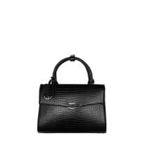 SOCHA Tiny Tip Croco Business Bag Nivodur 10.5 " Black 30.5 x 10 x 22 cm