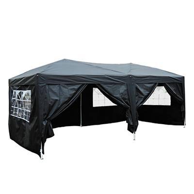 Outsunny Pop Up Gazebo Outdoors Water proof Black 6000 mm x 3000 mm x 2550 mm