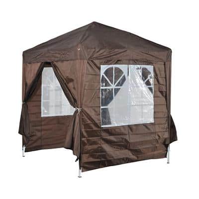 Outsunny Pop Up Gazebo Outdoors Water proof Coffee 2000 mm x 2000 mm x 2450 mm