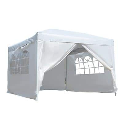 Outsunny Pop Up Gazebo Outdoors Water proof White 3000 x 3000 mm
