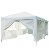 Outsunny Pop Up Gazebo Outdoors Water proof White 6000 mm x 3000 mm x 2550 mm
