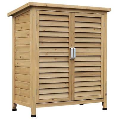 Outsunny Wooden Garden Storage Outdoors Water proof Wood 465 mm x 870 mm x 965 mm