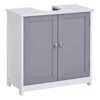 kleankin Bathroom Cabinet White, Grey 600 x 600 x 300 mm