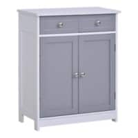 kleankin Bathroom Cabinet 834-275 MDF Grey, White 300 mm x 600 mm x 750 mm