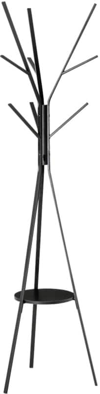 HOMCOM Coat Rack 831-174BK MDF, Metal Black 450 mm x 450 mm x 1800 mm