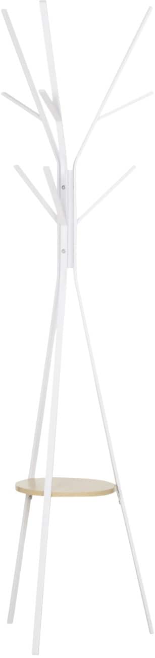 HOMCOM Coat Rack 831-174WT MDF, Metal White 450 mm x 450 mm x 1800 mm