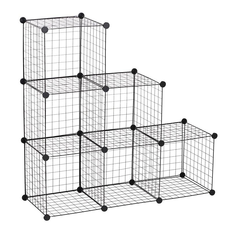 HOMCOM Iron Net Cabinet 831-247 Metal Black 370 mm x 1110 mm x 1110 mm