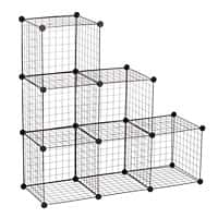 HOMCOM Iron Net Cabinet 831-247 Metal Black 370 mm x 1110 mm x 1110 mm