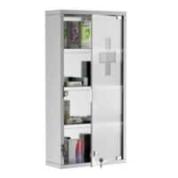 HOMCOM Medicine Cabinet 02-0330 Stainless Steel, Stalinite Silver 300 mm x 120 mm x 600 mm