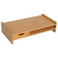 HOMCOM Monitor Stand 920-042 Bamboo Brown 255 mm x 490 mm x 115 mm
