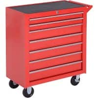 DURHAND Roller Cabinet Steel 33 x 69 x 75 cm Red