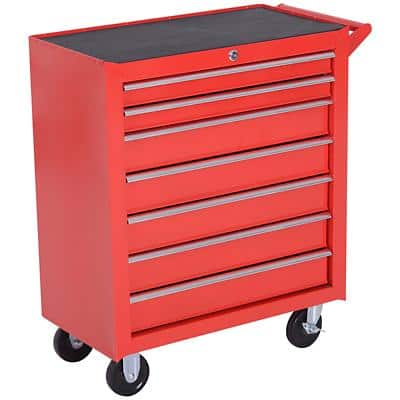 DURHAND Roller Cabinet B20-056 Steel Red 330 mm x 690 mm x 750 mm