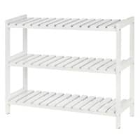 HOMCOM Shoe Shelf 837-053WT MDF, Pine Wood White 700 mm x 260 mm x 575 mm