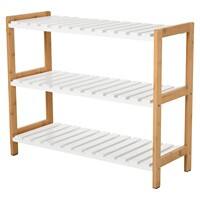 HOMCOM Shoe Shelf 837-053 MDF, Pine Wood Beige 700 mm x 260 mm x 575 mm