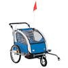 HOMCOM Baby Stroller & Trailer 5664-0101BG Blue