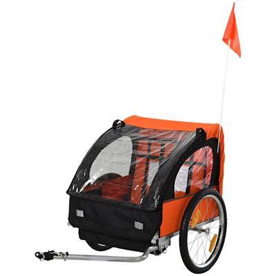 HOMCOM Baby Stroller & Trailer 440-008OG Orange