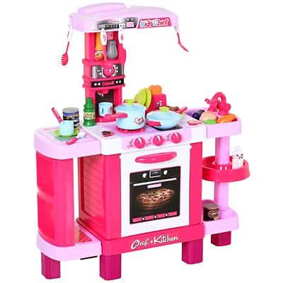 HOMCOM Kitchen Play Sets 350-047 Pink