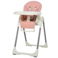 Aosom Baby High Chair 420-010PK PP (Polypropylene), PU (Polyurethane), Steel Pink