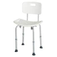 HOMCOM Bath Chair Cream, White Aluminium, HDPE 72-0008