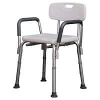 HOMCOM Bath Chair White Aluminum 72-0007
