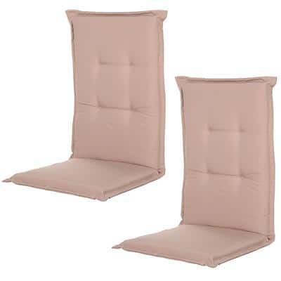 Outsunny High Back Chair Cushion Beige Polyester, Sponge 84B-390V70BG