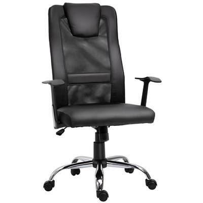 Vinsetto Office Chair Black Mesh, PU Leather, Metal 921-141V01BK