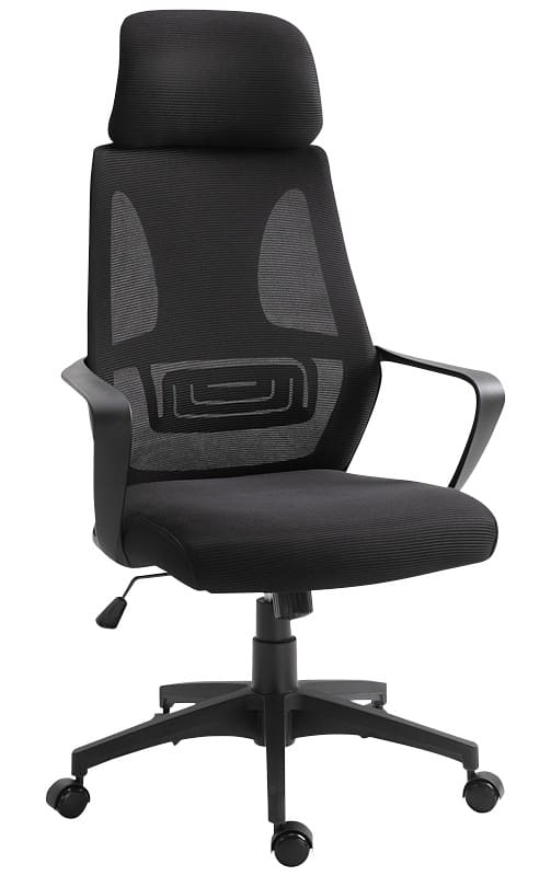 Vinsetto office chair fixed armrests black 120 kg 921-225v70 605 x 595 mm