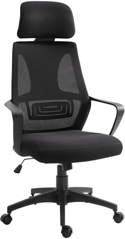 Vinsetto office chair fixed armrests black 120 kg 921-225v70 605 x 595 mm