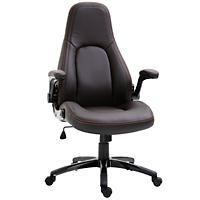 Vinsetto Office Chair Coffee, Black Sponge, PU, Nylon, Wood 921-192V70