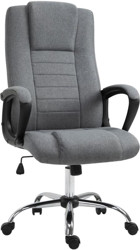 Vinsetto Office Chair Dark Grey Linen, Sponge, Metal, PU 921-265V70CG