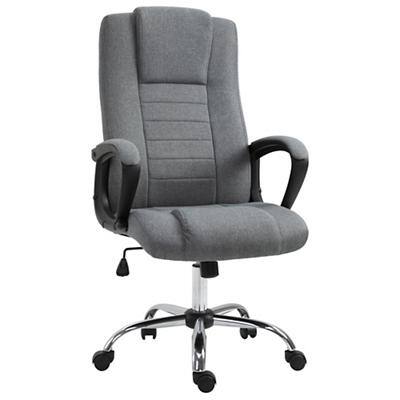 Vinsetto Office Chair Dark Grey Linen, Sponge, Metal, PU 921-265V70CG