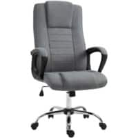 Vinsetto Office Chair Dark Grey Linen, Sponge, Metal, PU 921-265V70CG