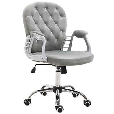 Vinsetto Office Chair Grey Velvet, Foam, PP, Nylons 921-169V70GY