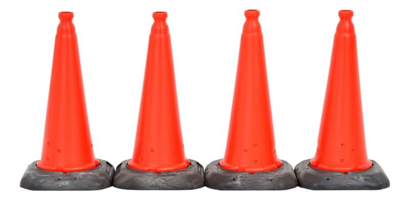 SLINGSBY Sports Cone 30 x 29 x 90 cm Red Pack of 4