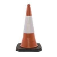 Traffic Cone White, Orange 1000 x 1000 x 256 mm Pack of 5