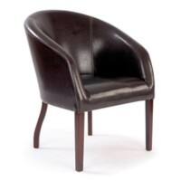 Nautilus Armchair Fixed Armrest Brown 110 kg DPA7764/BW